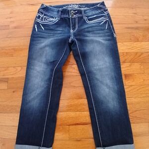 Vanity Women's CAPRI Jeans in Dark Blue